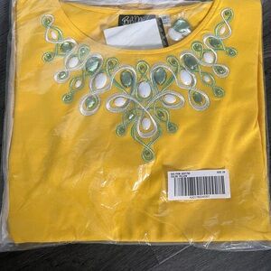 Bob Mackie NWT Jewel Embellished Top Women’s Plus Size 2X
